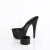 Pleaser BEJEWELED-712RS Mules Con Plateau Trasparente Strass Nero