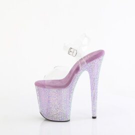 Pleaser BEJEWELED-808RRS Sandali Con Plateau Trasparente Strass Viola
