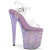 Pleaser BEJEWELED-808RRS Sandali Con Plateau Trasparente Strass Viola