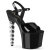 Pleaser BLISS-709 Sandali Con Plateau Trasparente Nero