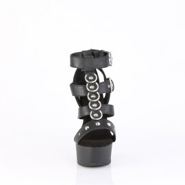 Pleaser CAPTIVA-658 Stivaletti Con Plateau Similpelle Nero