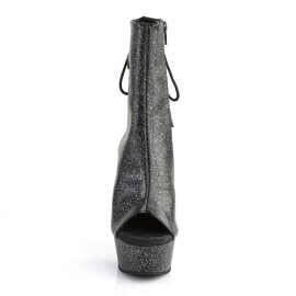 Pleaser DELIGHT-1018MMG Stivaletti - Similpelle Nero/Nero Opaco EU-38 / US-8