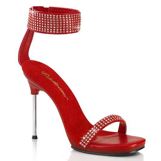 Fabulicious CHIC-40 Sandali Similpelle Strass Rosso