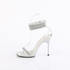 Fabulicious CHIC-40 Sandali Tessuto Strass Argento