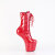 Pleaser CRAZE-1040TT Stivali Al Ginocchio Con Plateau Vernice Nero Rosso