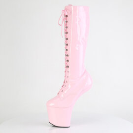 Pleaser CRAZE-2023 Stivali Al Ginocchio Con Plateau Vernice Rosa