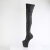 Pleaser CRAZE-3000 Stivali Sopra Il Ginocchio Con Plateau Similpelle Nero