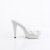 Fabulicious COCKTAIL-501DM Mules Con Plateau Trasparente Strass Argento