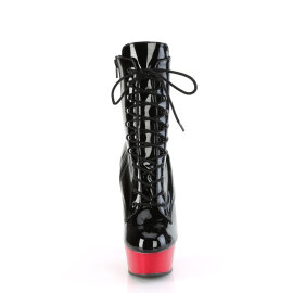 Pleaser DELIGHT-1020 Stivaletti Con Plateau Vernice Nero