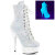 Pleaser DELIGHT-1020LG Stivaletti Con Plateau Glitter Neon Bianco
