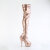 Pleaser DELIGHT-3000HWR Stivali Sopra Il Ginocchio Con Plateau Holo Similpelle Oro