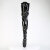 Pleaser DELIGHT-4023 Stivali Sopra Il Ginocchio Con Plateau Vernice Nero