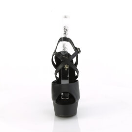 Pleaser DELIGHT-624-1 Sandali Con Plateau Similpelle Nero