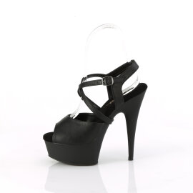 Pleaser DELIGHT-624-1 Sandali Con Plateau Similpelle Nero