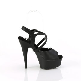 Pleaser DELIGHT-624-1 Sandali Con Plateau Similpelle Nero