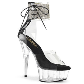 Pleaser DELIGHT-624RS Sandali Con Plateau Trasparente...