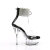 Pleaser DELIGHT-624RS Sandali Con Plateau Trasparente Strass Nero