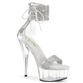 Pleaser DELIGHT-627RS Sandali Con Plateau Trasparente...