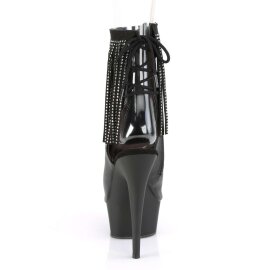 Pleaser DELIGHT-1018RSF Stivaletti Similpelle Nero/Nero Opaco EU-41 / US-11