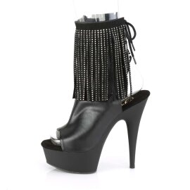 Pleaser DELIGHT-1018RSF Stivaletti Similpelle Nero/Nero Opaco EU-35 / US-5