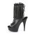 Pleaser DELIGHT-1018RSF Stivaletti Similpelle Nero/Nero Opaco EU-35 / US-5