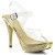 Fabulicious ELEGANT-408 Sandali Con Plateau Cromato Trasparente Gold