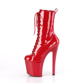 Pleaser ENCHANT-1040 Stivaletti Con Plateau Vernice Rosso
