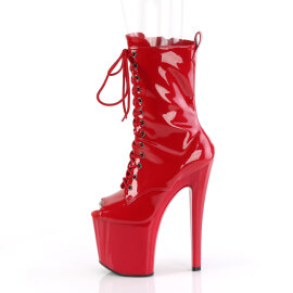 Pleaser ENCHANT-1041 Stivaletti Con Plateau Vernice Rosso