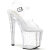 Pleaser ENCHANT-708RS-01 Sandali Con Plateau Trasparente Strass Trasparente