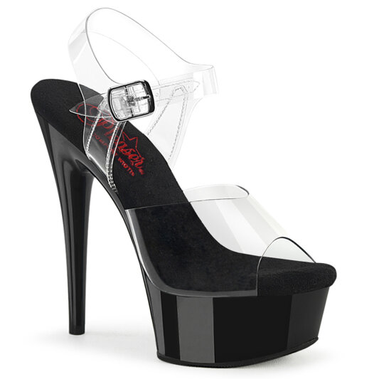 Pleaser EXCITE-608 Sandali Con Plateau Trasparente