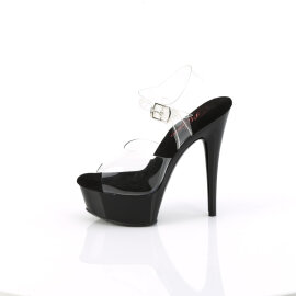 Pleaser EXCITE-608 Sandali Con Plateau Trasparente