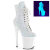 Pleaser FLAMINGO-1020LG Stivaletti Con Plateau Glitter Neon Bianco
