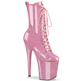 Pleaser FLAMINGO-1040GP Stivaletti Con Plateau Tessuto...