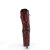 Pleaser FLAMINGO-1040SPF Stivaletti Con Plateau Tessuto Metallizzato Pitonato Rosso