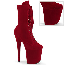 Pleaser FLAMINGO-1045VEL Stivaletti Con Plateau Velluto...
