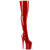 Pleaser FLAMINGO-3000 Stivali Sopra Il Ginocchio Con Plateau Vernice Rosso