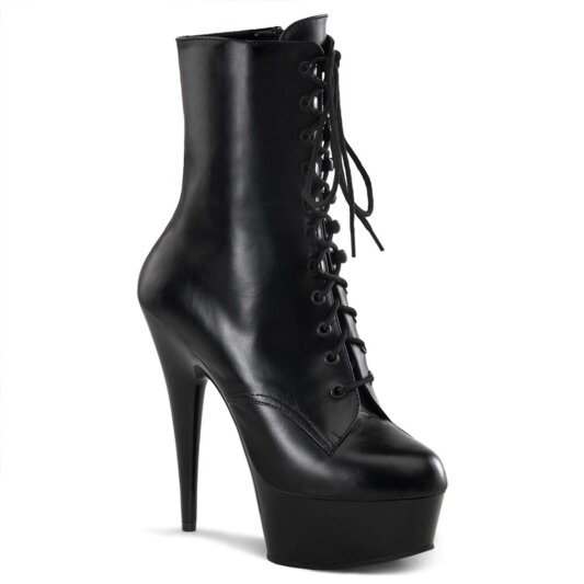 Pleaser DELIGHT-1020 Stivaletti - Similpelle Nero/Nero EU-35 / US-5