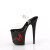 Pleaser FLAMINGO-808TGRS Sandali Con Plateau Trasparente Strass Nero Rosso