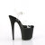 Pleaser FLAMINGO-808TGRS Sandali Con Plateau Trasparente Strass Nero Rosso