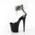 Pleaser FLAMINGO-824RS Sandali Con Plateau Trasparente Strass Nero