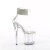 Pleaser FLAMINGO-824RS Sandali Con Plateau Trasparente Strass Trasparente