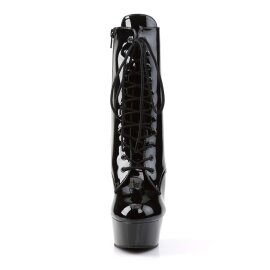 Pleaser DELIGHT-1020 Stivaletti - Vernice Nero/Nero EU-36...