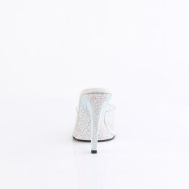 Fabulicious GALA-01DM Mules Trasparente Strass Argento