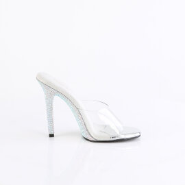 Fabulicious GALA-01DM Mules Trasparente Strass Argento