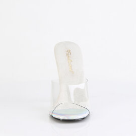 Fabulicious GALA-01DML Mules Trasparente Strass Argento