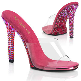 Fabulicious GALA-01DMM Mules Trasparente Strass Rosa