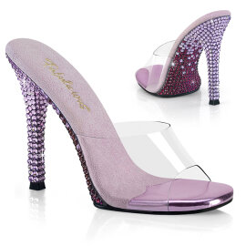 Fabulicious GALA-01DMM Mules Trasparente Strass Viola