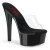 Pleaser GLEAM-601 Mules Con Plateau Trasparente Nero Trasparente