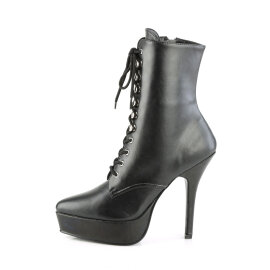 Devious INDULGE-1020 Stivaletti Con Plateau Similpelle Nero