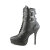 Devious INDULGE-1026 Stivaletti Con Plateau Similpelle Nero